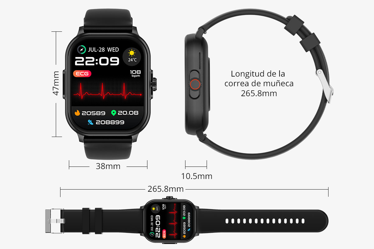 Diagrama de parámetros del reloj inteligente COLMi C63 (1200x800)