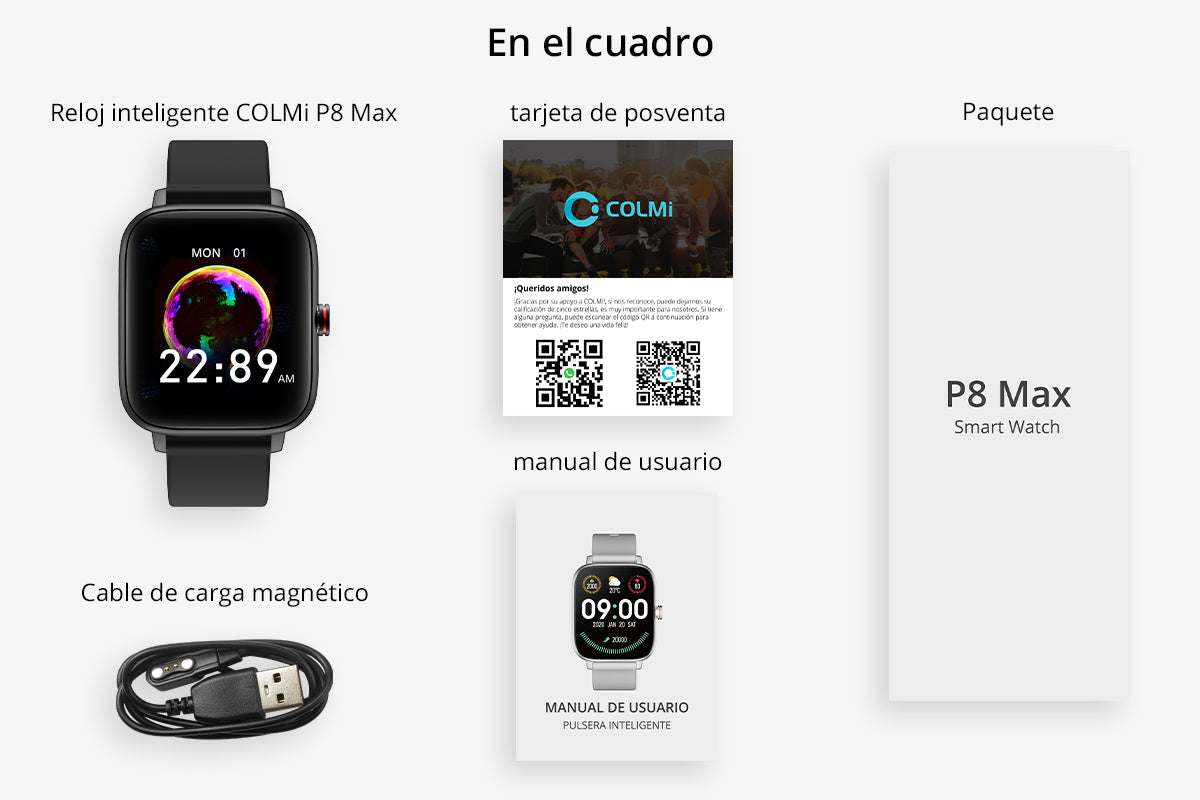Dibujo de embalaje de Smartwatch P8 max (1200x800)