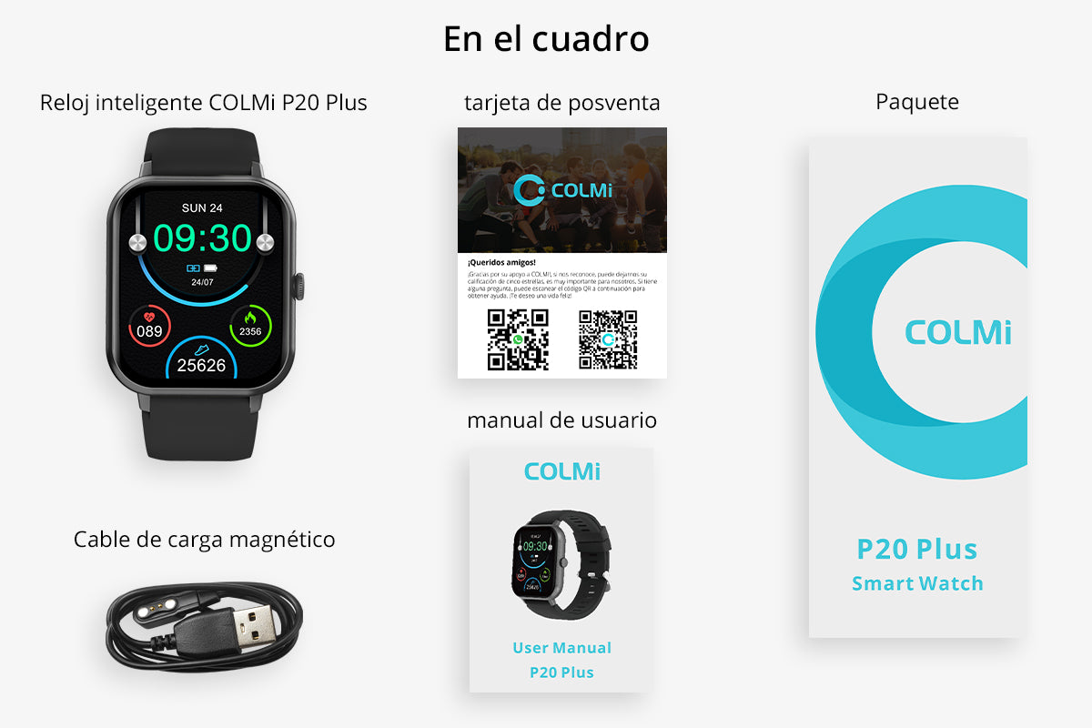 Dibujo del paquete Smart Watch COLMi P20 Plus