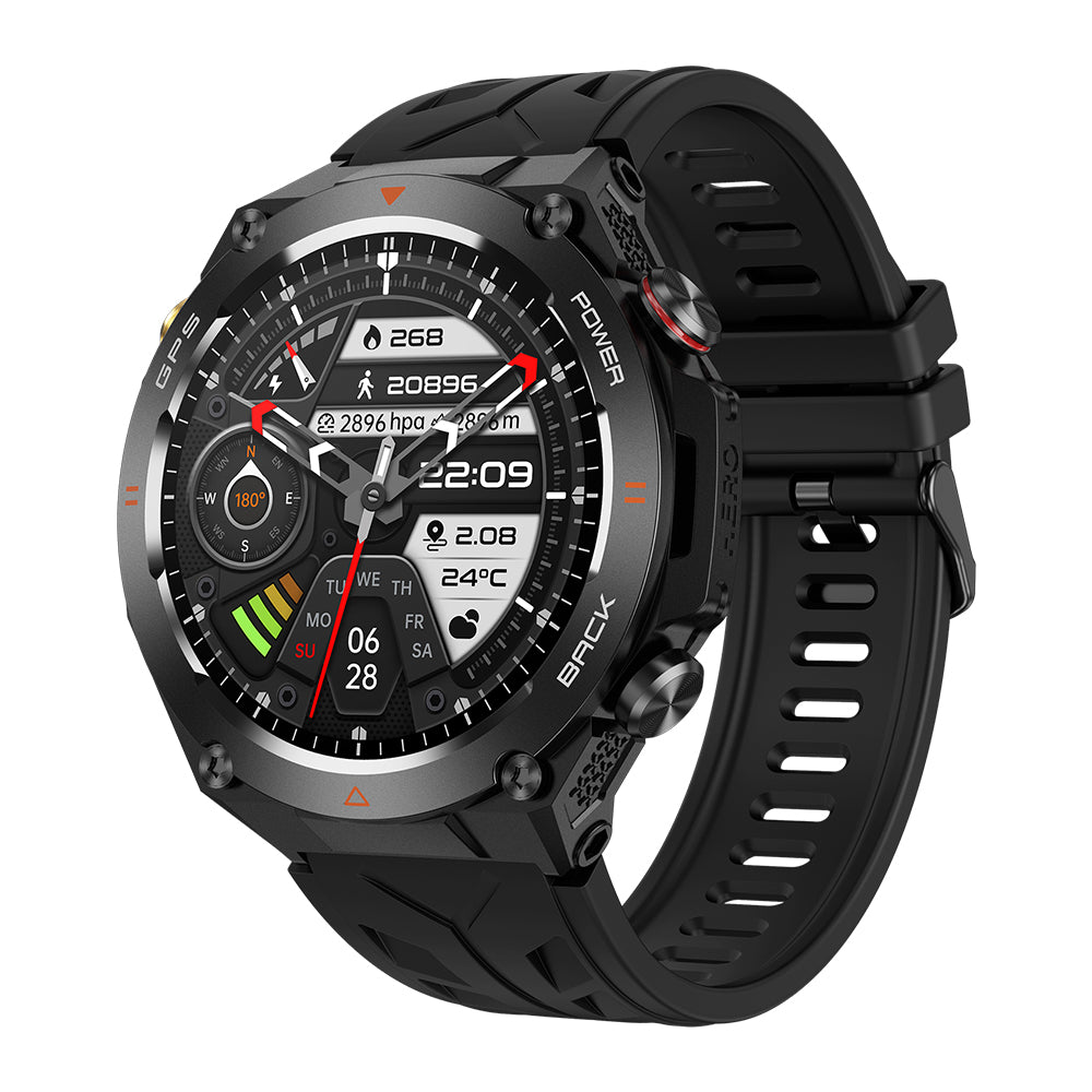 Reloj inteligente COLMI V75 negro vista lateral izquierda