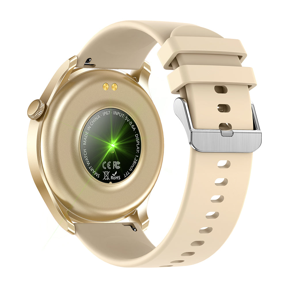 Reloj inteligente SKY8 dorado Atrás